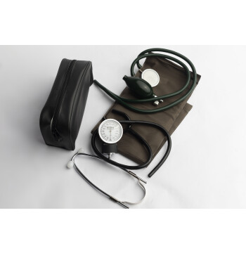 Sphygmomanometer with stethoscope